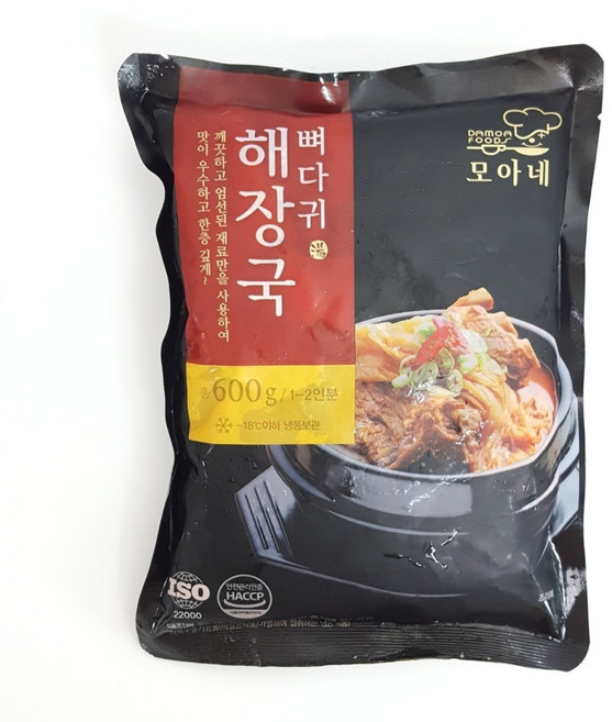 (무료배송) 다모아 모아네 뼈다귀 뼈해장국 600g, 3개