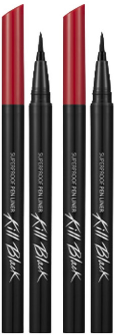 [1+1] 클리오 수퍼프루프 펜라이너, 01블랙 1개,01블랙1개, 1개