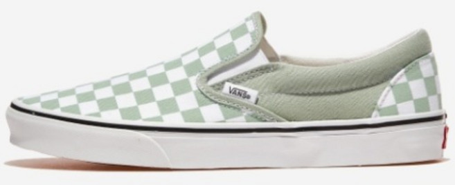 반스 국내매장정품 그린 체크 슬립온 남녀공용 커플신발 캐주얼 단화 클래식 스니커즈