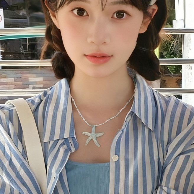 센드마이러브 불가사리 비즈 체인 목걸이 2 colors 바캉스 바닷가