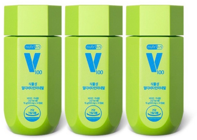 국내최초 100% 식물성 멀티비타민미네랄 30캡슐X3개, 3개, 30정