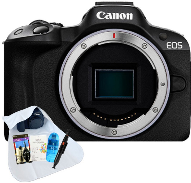[포토리뷰이벤트] 캐논 EOS R50 바디 블랙 + 악세사리 5종 패키지 / 렌즈클리닝펜+액정보호필름+융+청소도구+리더기 _WJK