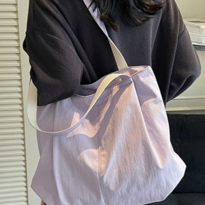 오키지 경량 나일론 빅백 데일리 빅 숄더백 캐주얼 대학생 가방