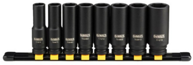 디월트공식대리점 임팩트 롱 소켓 세트 8PCS 육각 복스 알 DWMT86090, 1개