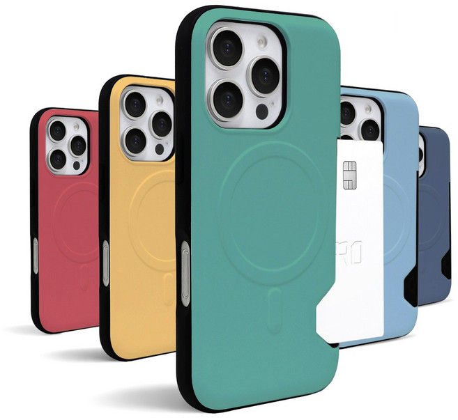 [16컬러] 이케미 아이폰16시리즈 전용 컬러풀 맥세이프 카드2장수납 휴대폰 케이스