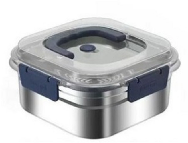 1+1+1 라이프핵 스텐 밀폐용기 세트 스텐 김치통 반찬통 스테인리스 보관 밀폐용기 세트 다용도 스텐용기, 블루 2500ML+2500ML+2500ML, 1세트