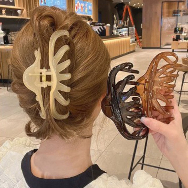 올라운드 여성 대형 왕발 헤어집게핀 3P 빅사이즈 머리핀 세트 밀크린