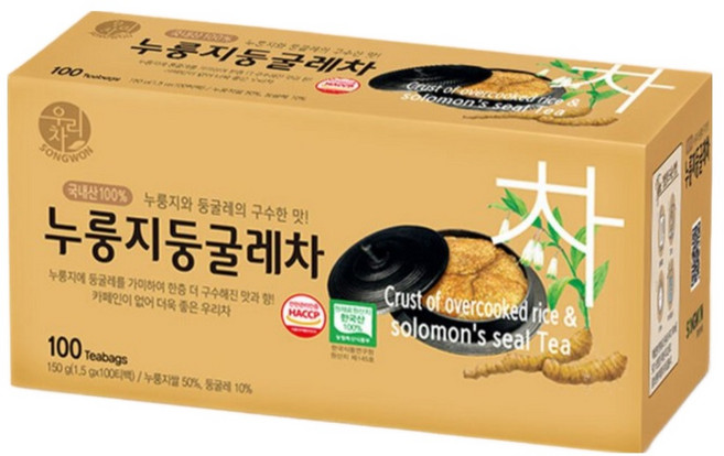 우리차 누룽지 둥굴레차, 1.5g, 100개입, 2개