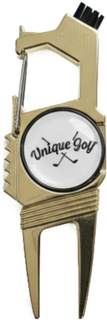 유니크골프 디봇수리기 그린보수기 디봇툴 볼마커 피치마크툴 캐디용품, 2개, 골드