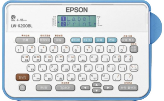 엡손 LW-K200BL 라벨프린터 12mm 라벨테이프 증정, 1개, LW-K200BL,사은품SC12YW(노랑용지검정글자)