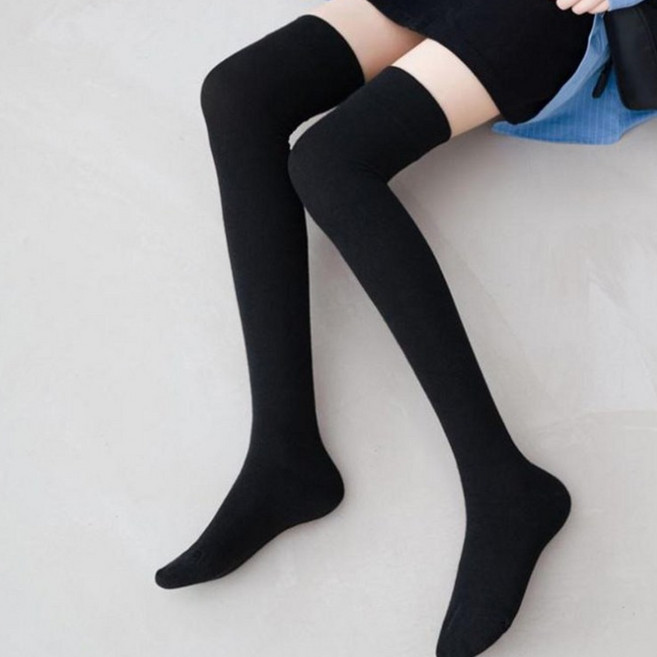 61sec no.703 오버 니삭스 무릎 롱 실리콘 반스타킹 레인부츠 무지 니하이삭스 양말