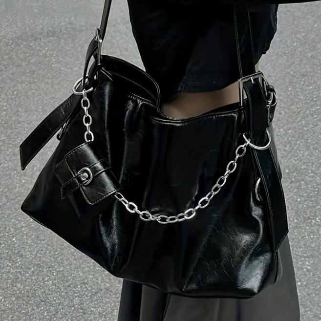 여성용 대용량 체인 숄더백 크로스백