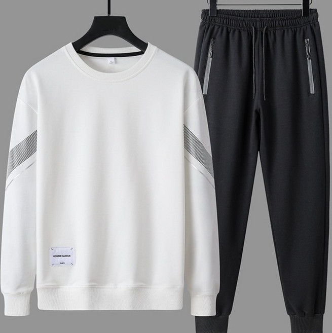 THE G&G 남성 무지 트레이닝복 가을 라운드 츄리닝맨투맨세트 운동복세트
