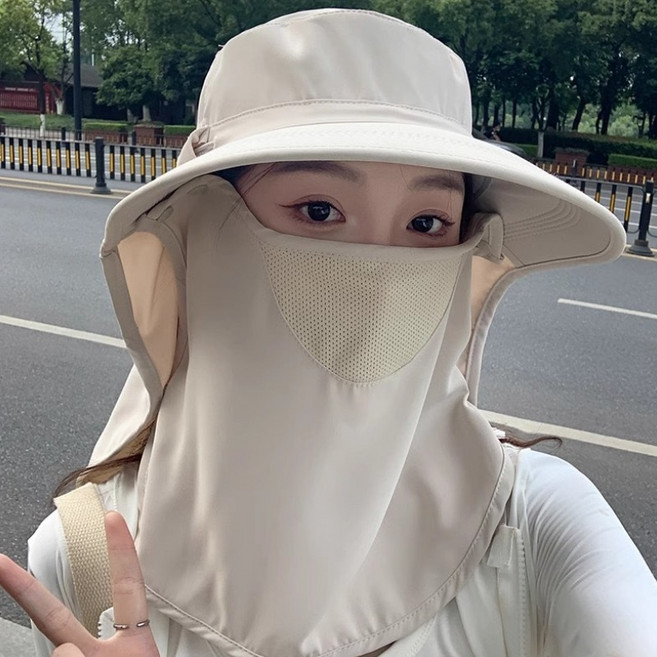 야트 프리미엄 자외선 차단 햇빛 가리개 일체형 남녀공용 사계절 uv차단 모자