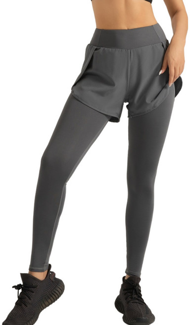 엘라웨어 투인원 반바지 레깅스 워터레깅스 래쉬가드 하의 빅사이즈, 그레이