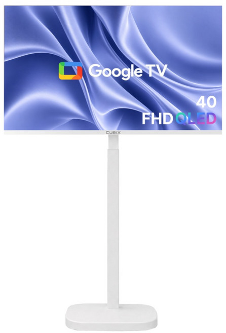 무빙큐빅스 스마트 40인치 FHD QLED 삼탠바이미 X PRO 셋트 이동식 tv 거치대 스탠바이미 삼텐바이미 중소바이미, 고객직접설치, 이동형 스탠드, 101cm(40인치)