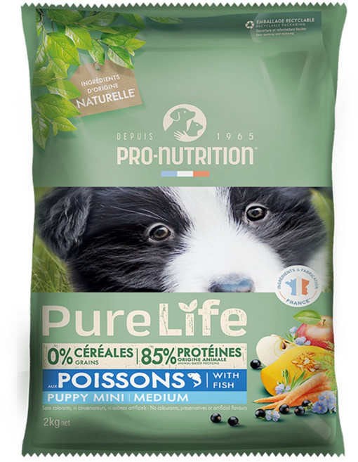 PN 퓨어라이프 독 퍼피 그레인프리 소화잘되는 성장기 어린 강아지사료 샘플 체험팩 소분 [본품쿠폰증정], 5개, 30g, 닭+칠면조