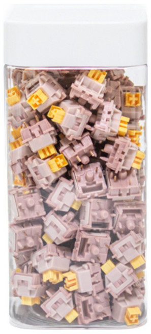 오테뮤 피치 v2 5pin 스위치 110pcs 보관함 포함, 저소음 피치축, 110개, 핑크