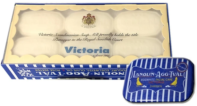 빅토리아 뉴 스웨덴 에그팩 비누 6개 + 블루 케이스 - 쿠팡