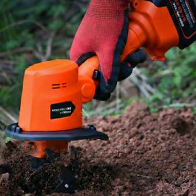 [가뿐] 1.57kg 초경량 전동 미니 관리기 (배터리 2개 세트) 무선 텃밭 주말농장 밭갈이 제초기, 1세트