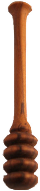 고급 원목 티크 꿀스틱 꿀뜨개 허니디퍼 우드 나무, 1개