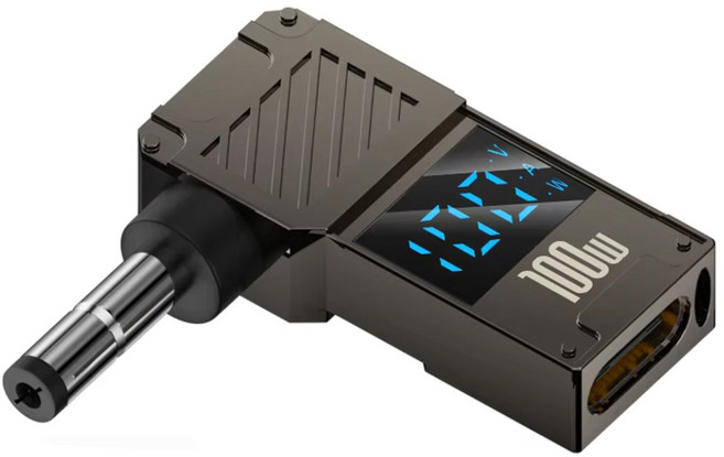 100W USB-C TO DC 변환 잭 팁 젠더 디스플레이 노트북 고속충전 CTD, 1개, 3. 4.0X1.7