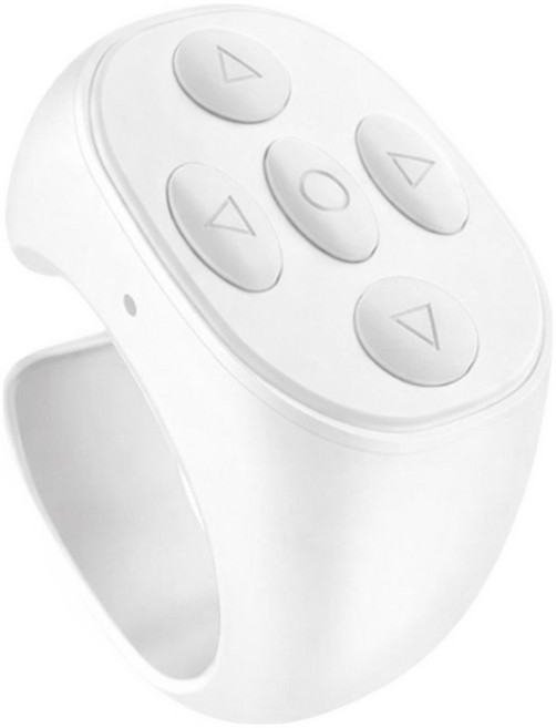 에어JX 스마트 링 마우스 블루투스 원격 리모컨 손가락 스크롤 제어 스마트폰 태블릿 호환, 1개, 화이트