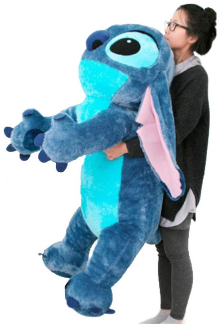 C&H크레이티브 디즈니 스티치 라잉 쿠션인형 점보, 120cm, 블루