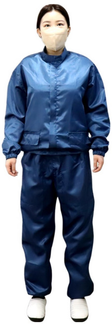 5H 방진복 긴팔 일반형 정전기방진복 방역복 정비복 작업복 방제복 공업용필수품, 1개, 다크네이비(N)