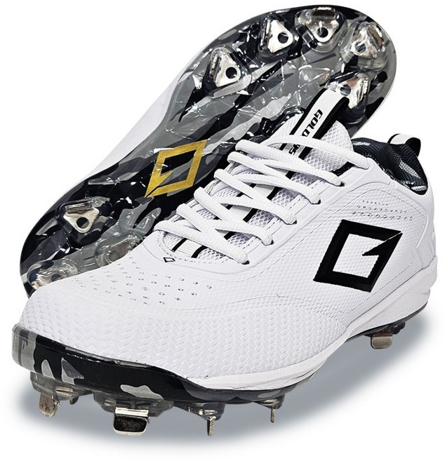 골드이스트 징스파이크 플래쉬아미 야구화 화이트 밀리터리