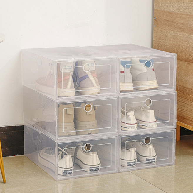 아이리스 슈즈박스 중형 화이트 6개, 33*23*14