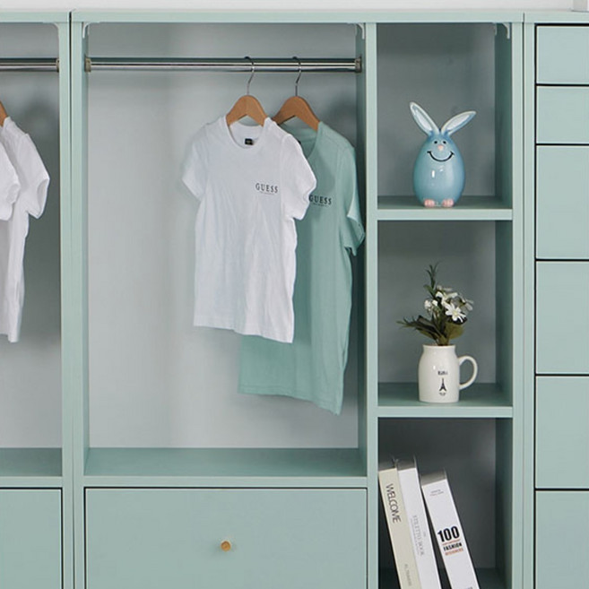 우드팜 비바 아기옷장 아이방 키즈 유아 어린이 옷 서랍 수납 베이비장 세트, 민트, 3. 비바 베이비수납장