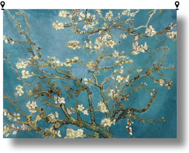 해룸 대형 패브릭 포스터 두꺼비집 가리개 페브릭 태피스트리 가림천 아트 행잉 초대형, 45.고흐-아몬드나무