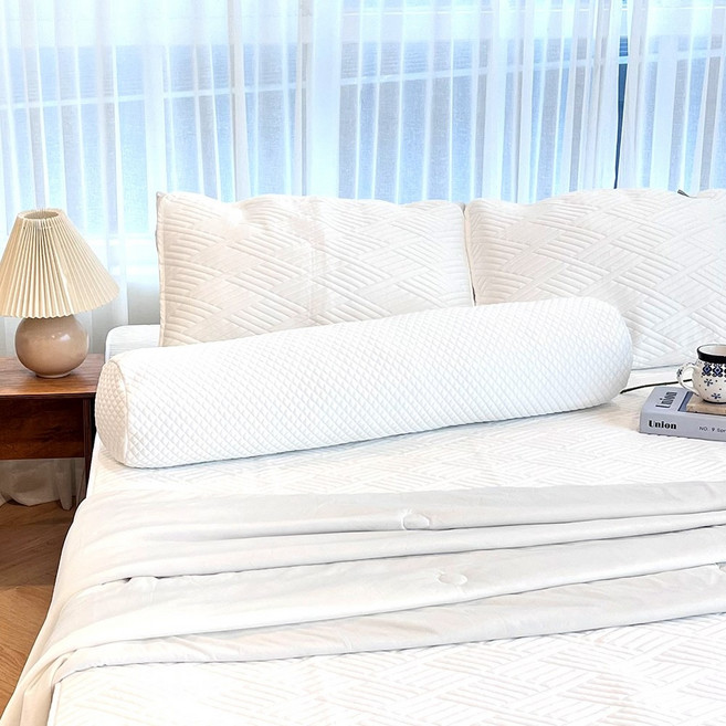 여름 냉감 바디필로우 시원한 대형 쿠션 안고자는베개 긴베개, 화이트