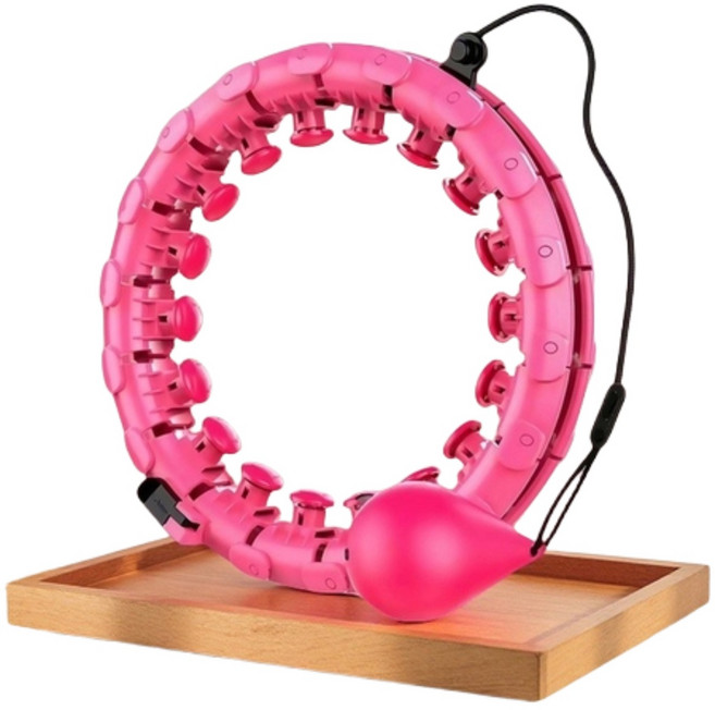 리브에어 훌라후프 스마트 다이어트 지압 실내 유산소운동, 1개, 핑크, 1.6kg