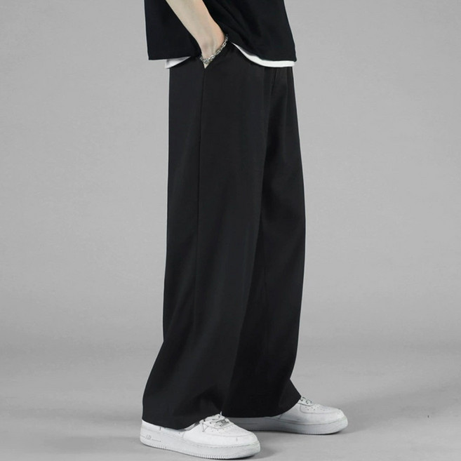 보보니 시원한 아이스 원단 여름 밴딩 바지 와이드 슬랙스