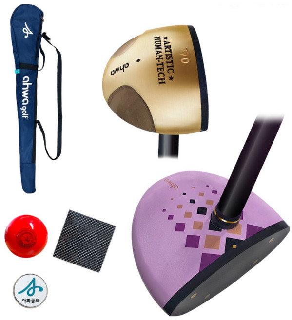 아화 770 국산 파크골프채 파크골프세트 초심자추천 아화골프, 연보라 83cm 여성