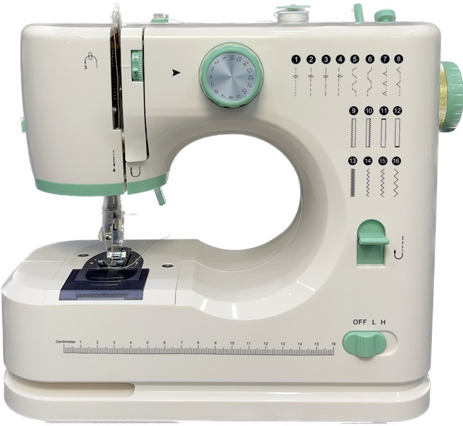 한땀 HDD-520 민트프로 가정용 미싱기 재봉틀 제봉기 오버록 미싱 16패턴 초보 자동