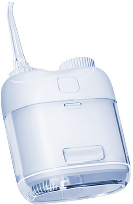 케이엠 휴대용 물치실 미니 무선 구강세정기, 블루