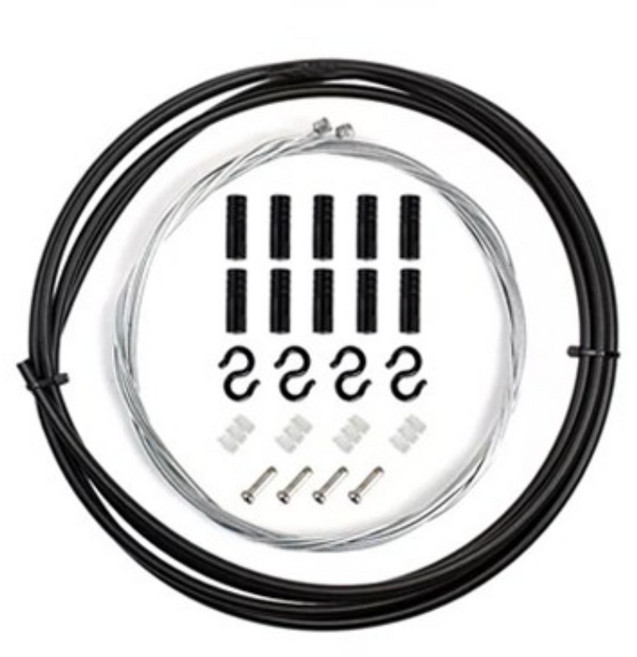 라이더에이스 로드 MTB 올인원 브레이크 변속 기어 겉선 속선 케이블 와이어 세트 마감재 포함, 블랙, 변속기 A RL9348, 1개