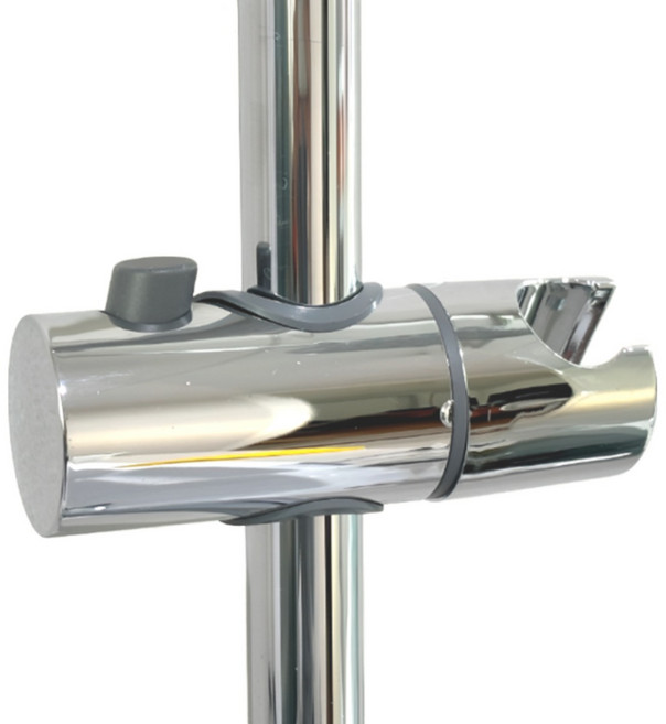 루비크 초간단 샤워기거치대 슬라이드 탈부착, 실버(Silver)