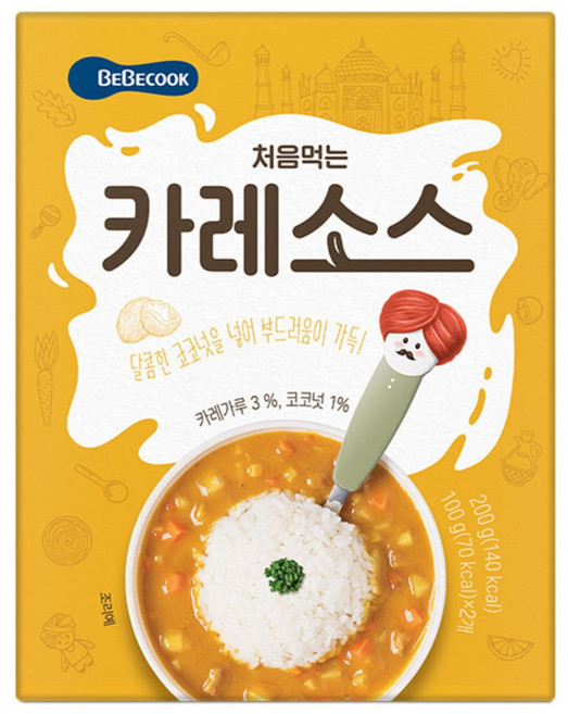 베베쿡 처음먹는 카레소스, 200g, 6개, 카레