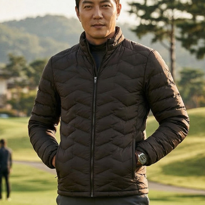 김영주스포츠 남성 무봉제 다운 경량 패딩점퍼 MJ67