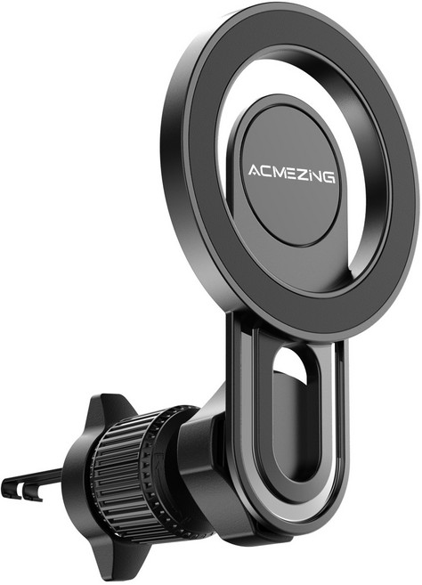 ACMEZING 맥세이프 차량용 핸드폰 거치대 마그네틱 송풍구 거치대 M13, 블랙, 1개