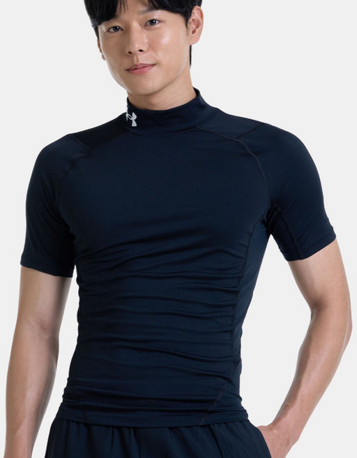 [언더아머 본사]남성 HeatGear 아머 컴프레션 모크 반팔 1372586-001