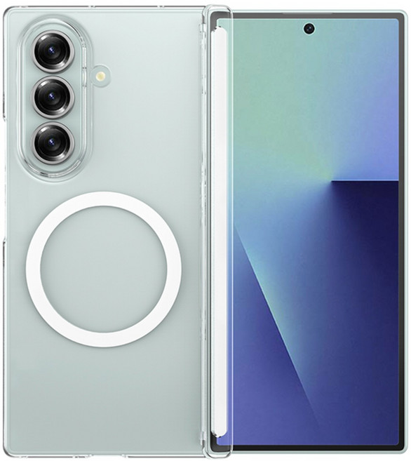 윰스모르 갤럭시 Z 폴드7 맥세이프 투명 힌지보호 케이스