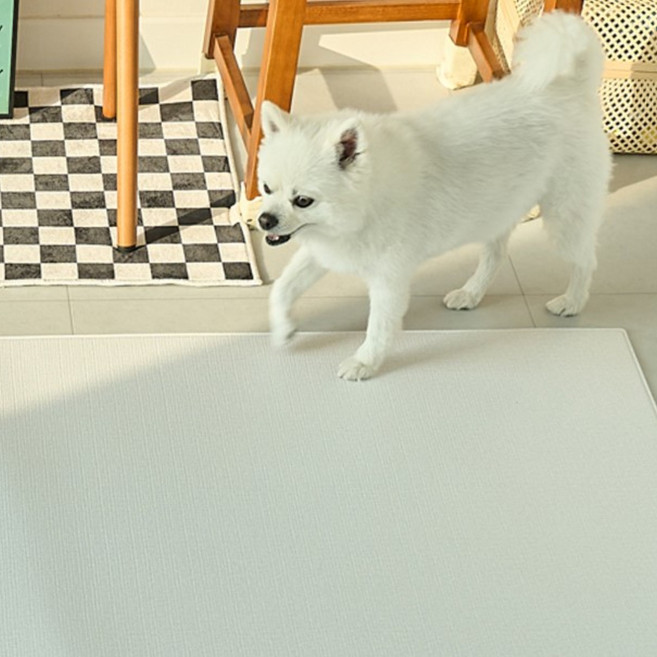 RIPOSO Pet 雙面PVC折疊滾動寵物地墊, 1個, 白色