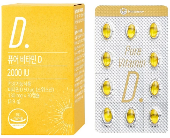 뉴트리모어 퓨어 비타민 D 2000 IU, 30정, 1개 - 쿠팡
