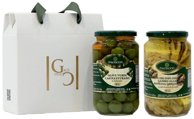 이탈카르쵸피 카스텔베트라노 올리브+구운아티초크 절임 580ml 세트 주세페주스티