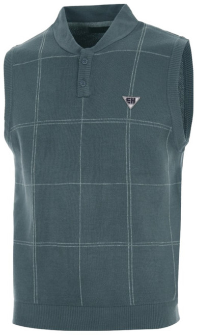 엘르 남성 윈도우 체크 투버튼 조끼 69406